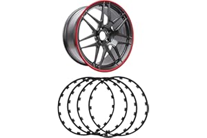 4 Pieces Car Rims Protectors Ring, 16-21Inch Car Hub Protection Ring, Nylon Anti-Collision Scratch Decor Strip/for All Car Mo