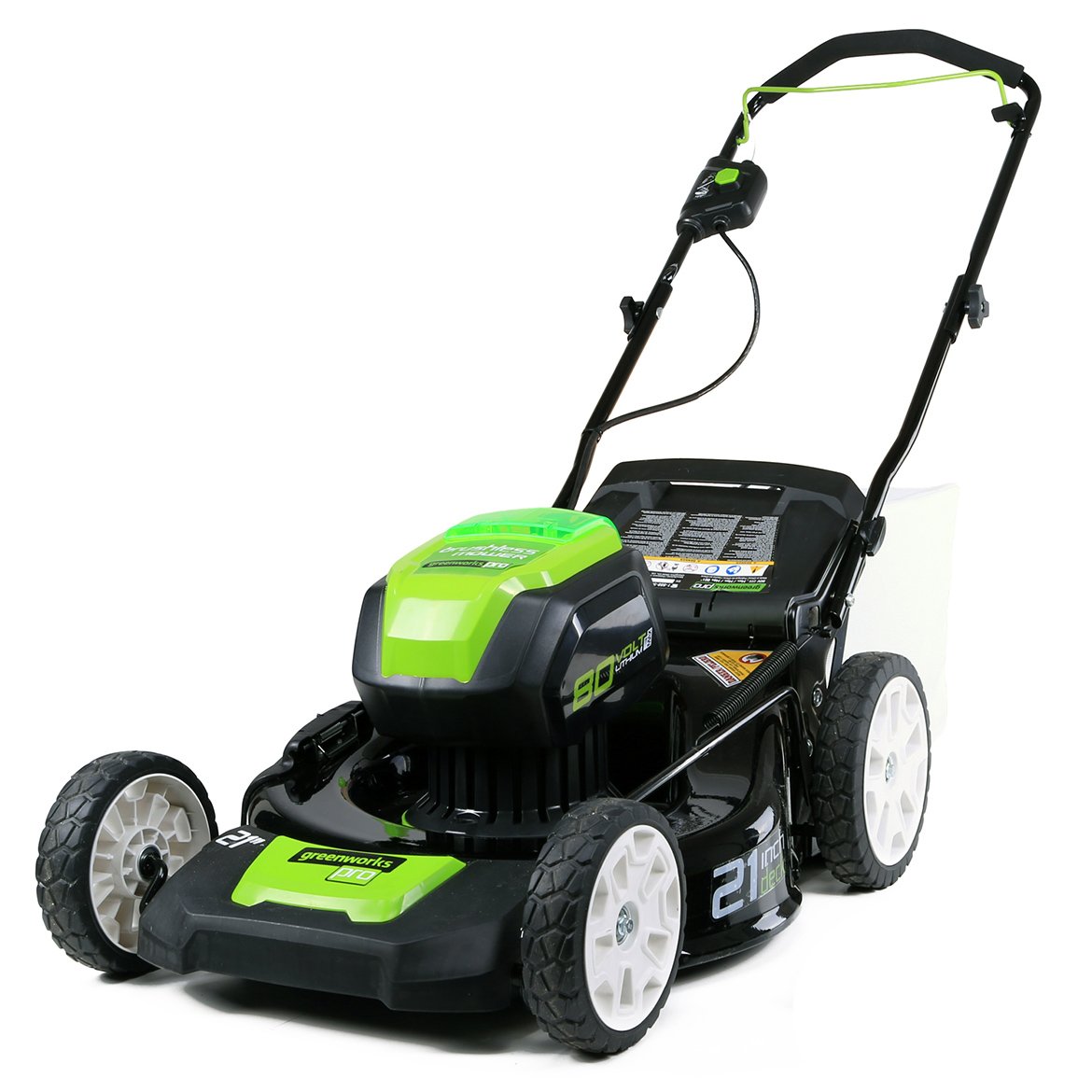 Greenworks PRO 21-Inch 80V Cordless Lawn Mower, 4Ah Battery and Charger Included 2501202