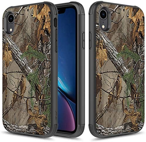 Phonelicious iPhone XR Case Hybrid Dual Layer Tough Rugged Slim Phone Cover (Camouflage)