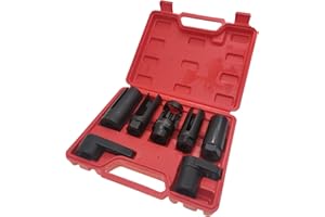 YCT 7 Pcs Oxygen Sensor Socket 22mm (7/8 in), 27mm, 29mm fits All Vehicle O2 Removal and Installation Universal Puller and Removal Tool