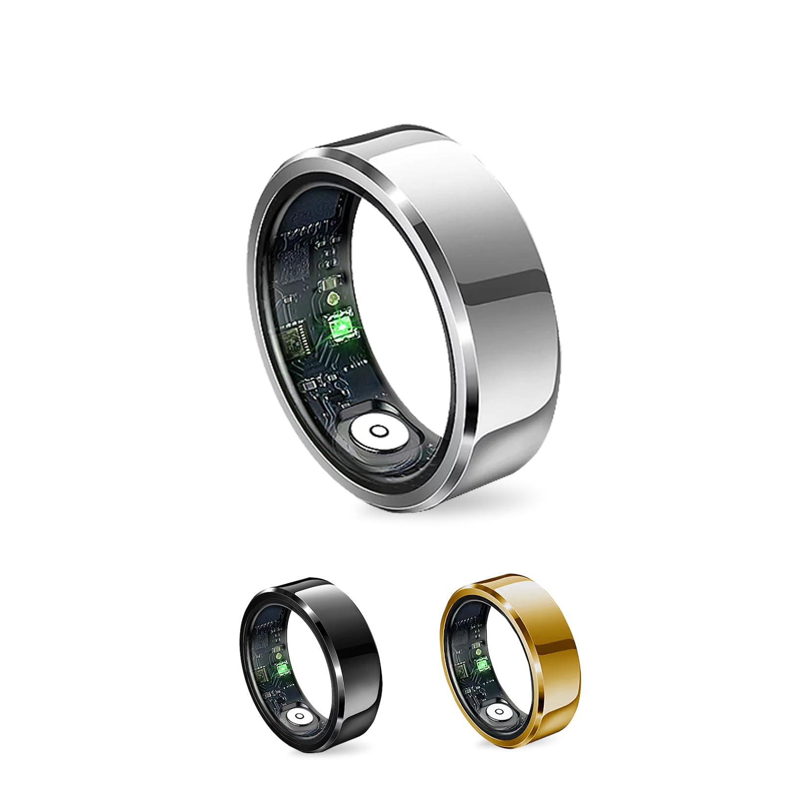 Photo 1 of CHAMPOWER Smart Ring, Sleep Tracking Wearable, Heart Rate, Fitness Tracker, for Men/Women, Silver, Size 13