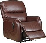 Morris Living Montreal Dual Motor Riser Recliner Chestnut Leather Chair view 5