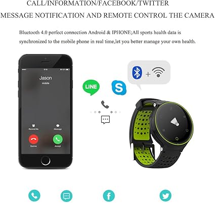 Microwear X2 Smartwatch Bluetooth 4.0 IP68 Sedentario a Prueba de ...