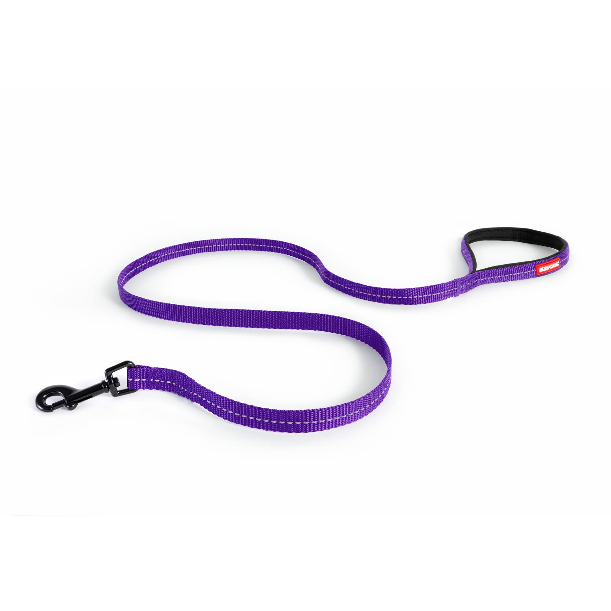 EZYDOG Essential LITE Lead - Lightweight, Comfortable Padded Handle, Reflective Thread, 1.2M Lead (Purple) for Small, Medium & Large Dogs