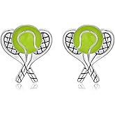Hypoallergenic Sport Stud Earrings 925 Sterling Silver for Women - Sports Jewelry Gifts for Sports Fans Players