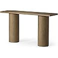 Maven Lane Lana Contemporary Rectangular Accent Console Table for Small Spaces and Front Door Entrance Hallway in Refined Grey Finish