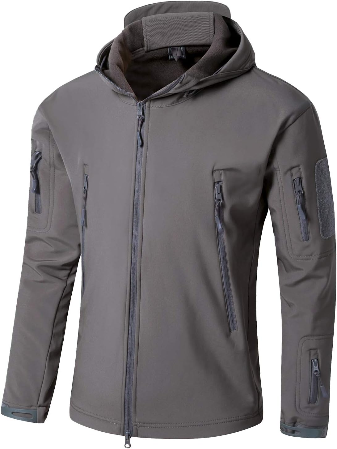 YFNT Men's Tactical Softshell Fleece Jackets Camouflage Military Hoodie Outdoor Hiking Camping Warm Lining Windproof Waterproof Ski Jacket Coat