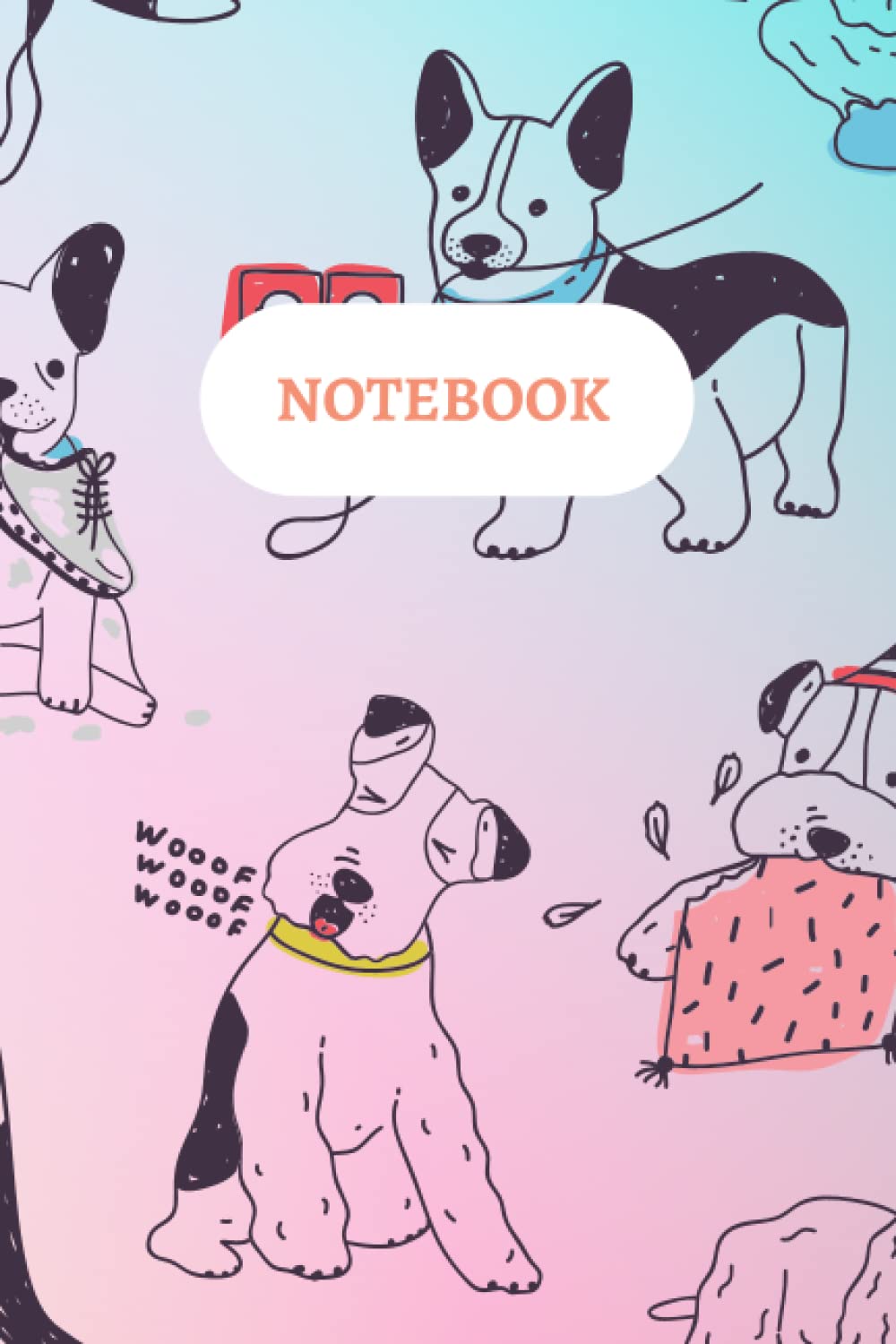 Dog Journal Cute Notebook for Women, Kids, Dog lovers, Gift idea! 125 lined Pages perfect for notes, writing, and doodling