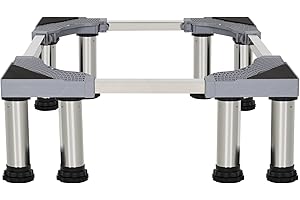 Kokorona Washing Machine Stand Mini Fridge Stand with 8 Strong Feet (9-10.2in High), Adjustable Refrigerator Base Multi-Functional Washer Dryer Pedestals, Max Load 440LBS