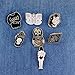 Winzik Novelty Brooch Pin Set 7pcs Skeleton Skull Punk Series Enamel-liked Lapel Pins Badges for Unisex Child Women Girls Clothes Bags Decor