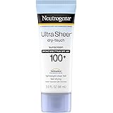 Neutrogena Ultra Sheer Dry-Touch Water Resistant and Non-Greasy Sunscreen Lotion with Broad Spectrum SPF 100+, 3 Fl Oz (Pack