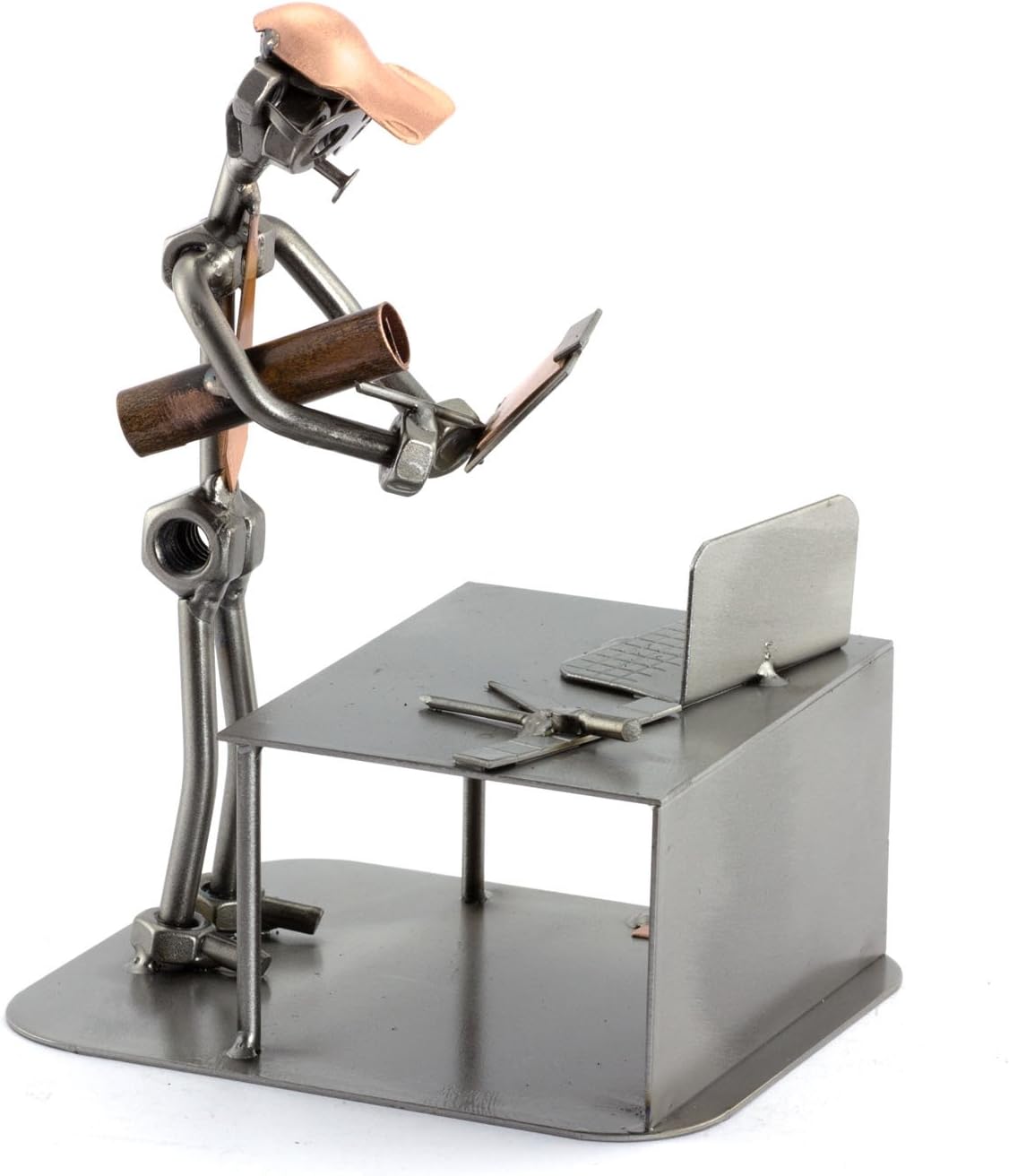 Figurine En Métal Dentiste Steelman24 Avec Plaque De Gravure - Fait Main En Allemagne, Cadeau Personnalisé Original