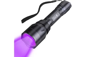 ULTRAFIRE UV Black Light Flashlight for Curing UV Glue, Powerful 395 nm LED Blacklight Flashlights, Pet Stain Detector for Dog Urine, Dye Detector H-P3