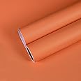 CHIHUT Orange Peel and Stick Wallpaper 17.7"x100" Matte Self Adhesive Removable Wallpaper Solid Orange Contact Paper for Cabinets Vinyl Waterproof Wallpaper Decoration for Shelf Liner Countertops