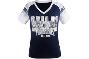 Geneisteck Womens Football Fans V Neck City Raglan T-Shirts