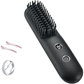 STUDLLY LCD Screen Cordless Hair Straightener & Curler 2 in 1, Black | Rechargeable Portable Mini Travel Cordless Hair Straig