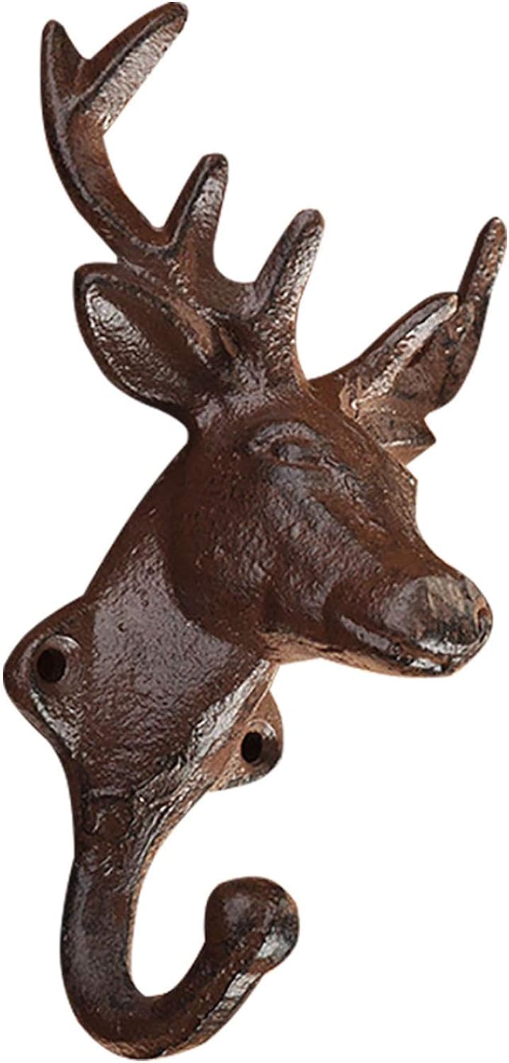 Antler Perchero de pared, ganchos para abrigos, resistentes, para