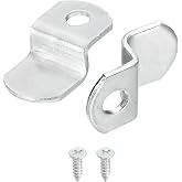 uxcell 25Pcs 1/4" Offset Canvas Clips, Picture Framing Mirror Clips Z Shape | Canvas Painting Mounting with 1 Mounting Hole with Screws, Silver
