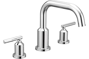 Moen Gibson Chrome Two-Handle Deck Mounted Modern Roman Tub Faucet, Valve Required, T961