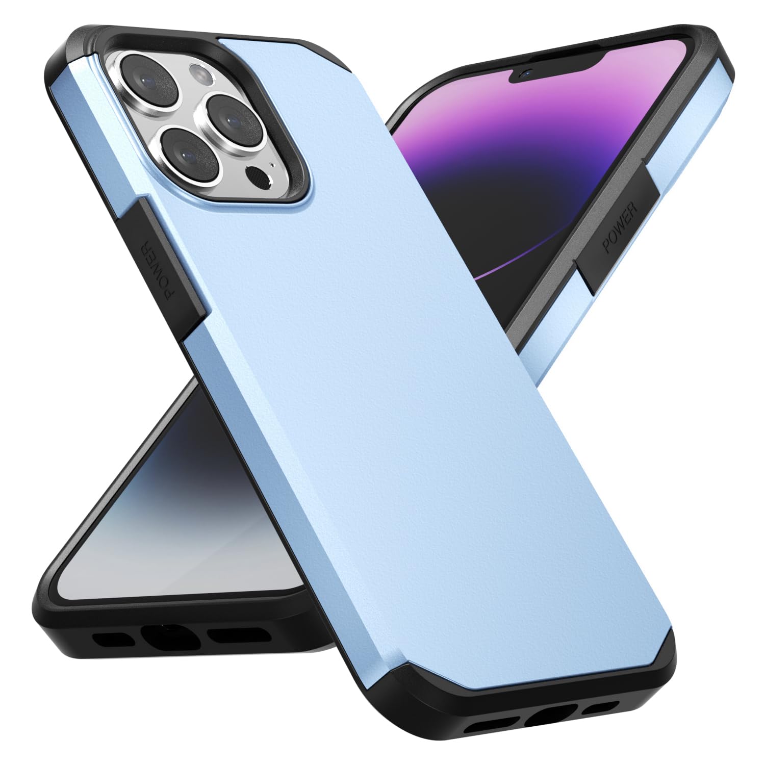 Photo 1 of 2 CASES

oakxco Hard Shell Plastic Case for iPhone 14 Pro Max, Slim Thin Shockproof Military-Grade 14 Pro Max Phone Case Drop Proof Full Body Protection, Hybrid Silicone Grip Bumper
-LIGHT BLUE 
-BROWN