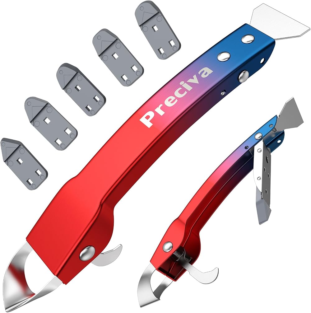 Preciva 4-in-1 Caulking Tool Kit Stainless Steel Silicone Slitter Smoother