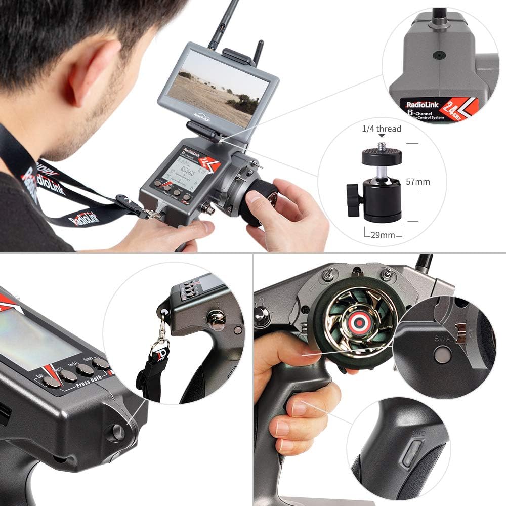 Radiolink RC6GS V2 2.4G 6 Channels RC Transmitter and Receiver R7FG Gyro RX Volt Telemetry Long Range, Surface Radio Controller for RC Car Boat Crawler Truck Buggy: Radiolink manufacturer: Toys & Games
