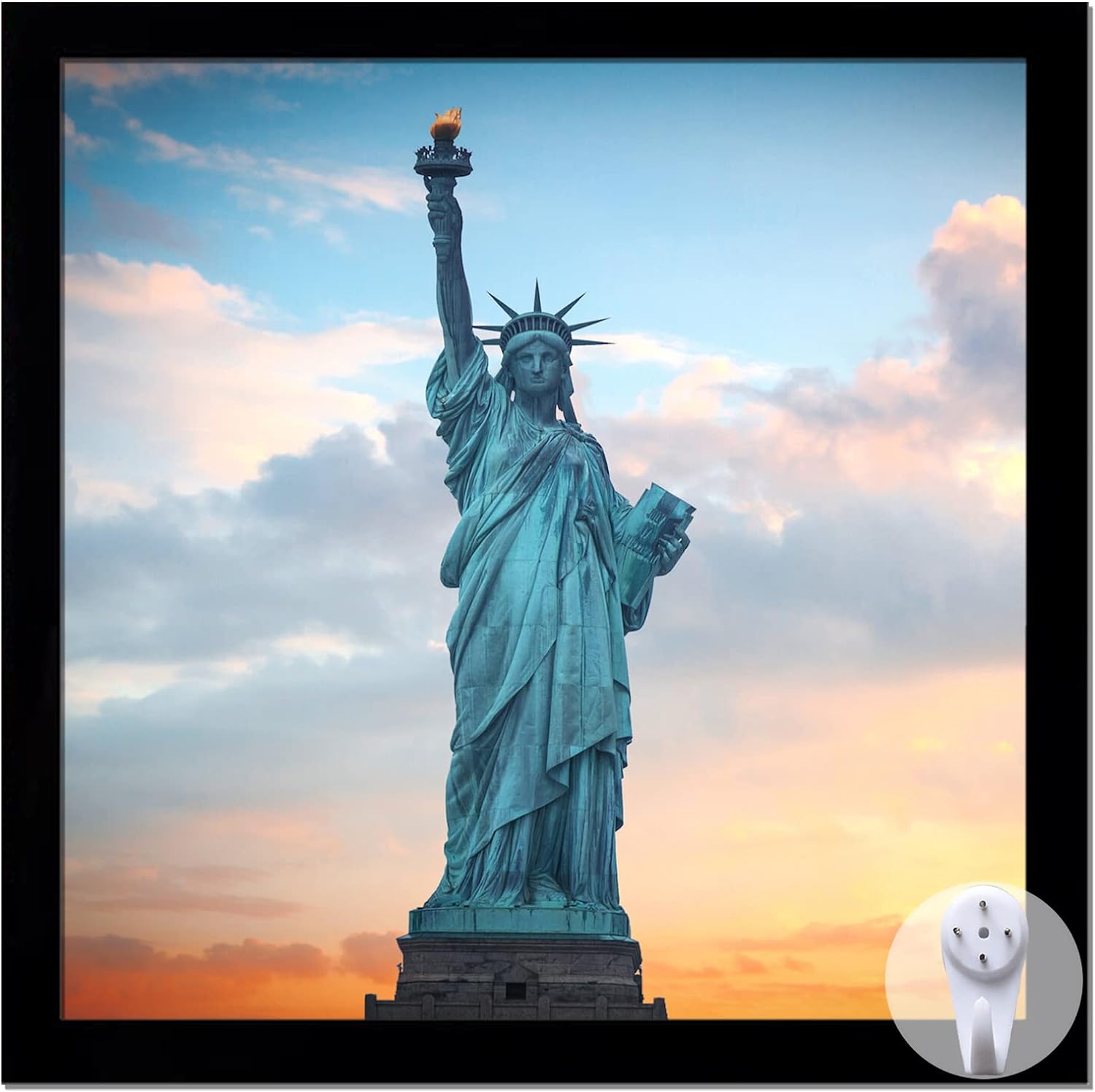 Photo Albums, Frames & Accessories - OMAIGAR 24x24 Picture Frame for 24by24 Square Poster Photo Canvas Certificate Black High Transparent Photo Frame Wall Desktop Horizontal Vertical 24 x 24