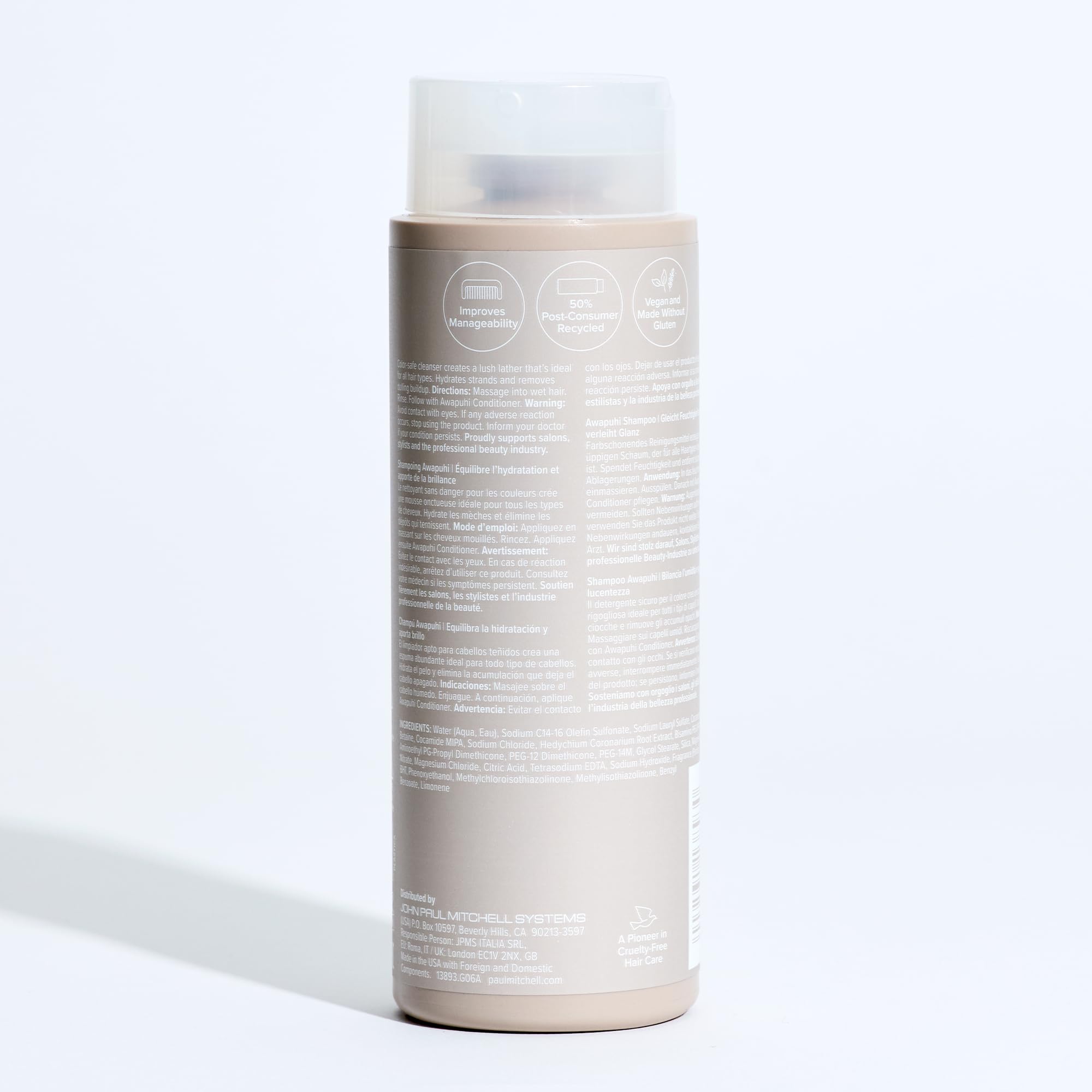 Paul Mitchell Awapuhi Shampoo, Balances Moisture + Adds Shine, For All Hair Types, Especially Fine + Static-Prone Hair