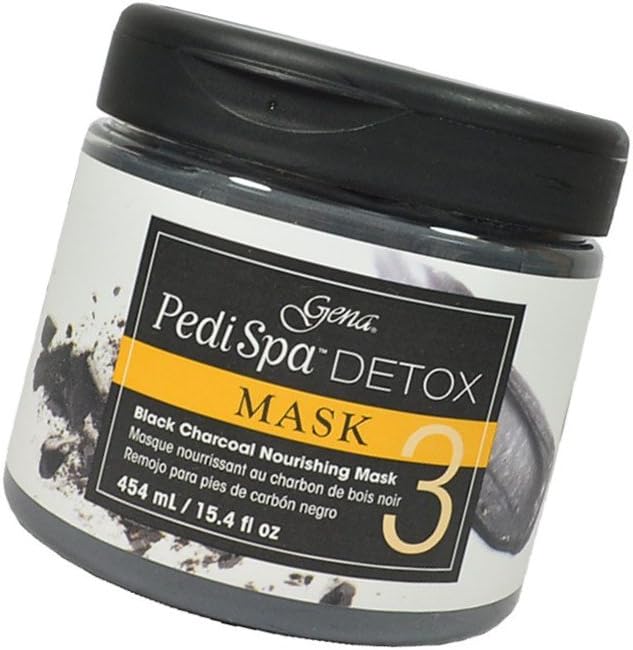 Gena PediSpa Detox MASK Black Charcoal Assorted Luxurious mask enriched with black charcoal coats the skin with a luxurious formula - Size 15.4 oz / 454 g
