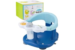 TUYEDOQE Baby Bath Seat, Infant Bath Seat, Bath Seat for Baby,Baby Bathtub Seat for Sit-Up 6-36 Months 4 Suction Cups Stability (Blue)