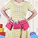 Greatstar Kids Tool Belt, Construction Tool Belt, Child's Tool Apron, Candy Pouch for Youth Dress Up and Costume (Pink)