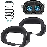 3-Pack Breathable Foam Face Pad & Sweat-Proof PU Leather & Ice Silk Cotton VR Face Cushion for Meta Quest 3S – Comfortable Replacement Face Pad & Interface for Oculus Quest 3S Face Bracket