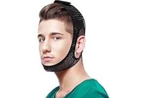 HDSMNGY Anti Snoring Chin Strap for CPAP Users,Adjustable and Breathable Chin Strap-Keep Mouth Closed for Effectively Reduce Snoring,Non-Stick Hair,Don't Fade,Skin-Friendly Comfortable Sleeping (1)