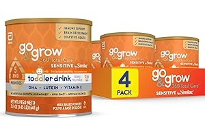 Similac Go & Grow 360 Total Care Sensitive by Similac Toddler Nutritional Drink With 5 HMOs,Powder, 23.3 Oz (Pack of 4)