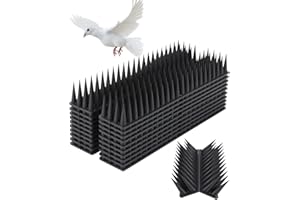 GEULIEBY Bird Spikes for Outside, 20 Pack Bird Spikes, High Thorn Bird Deterrent Spikes, Pigeon Spikes for Small Bird Robin Raccoon, Easy Installation Bird Defender Spikes use for Fence Balcony Building