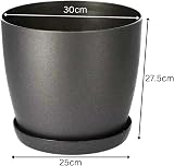 B2C Flower Pots 8 Sizes 6 Colours White Graphite Matt Planter + Saucer view 5