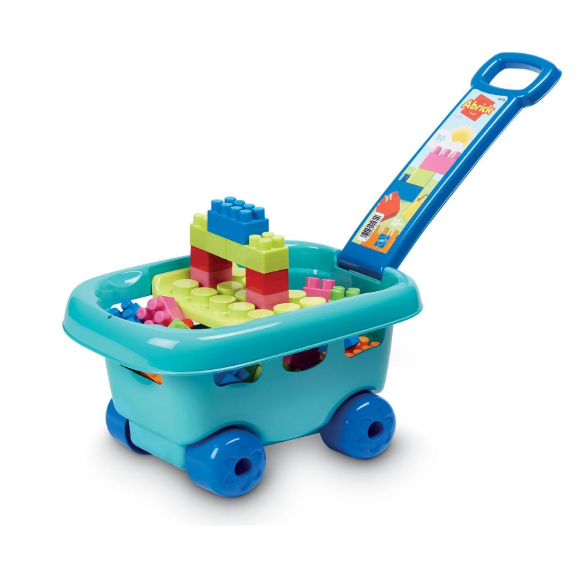 Ecoiffier Jouets 1479 - Push Trolley - Construction - 30 Pieces - From 18 Months - Made in France