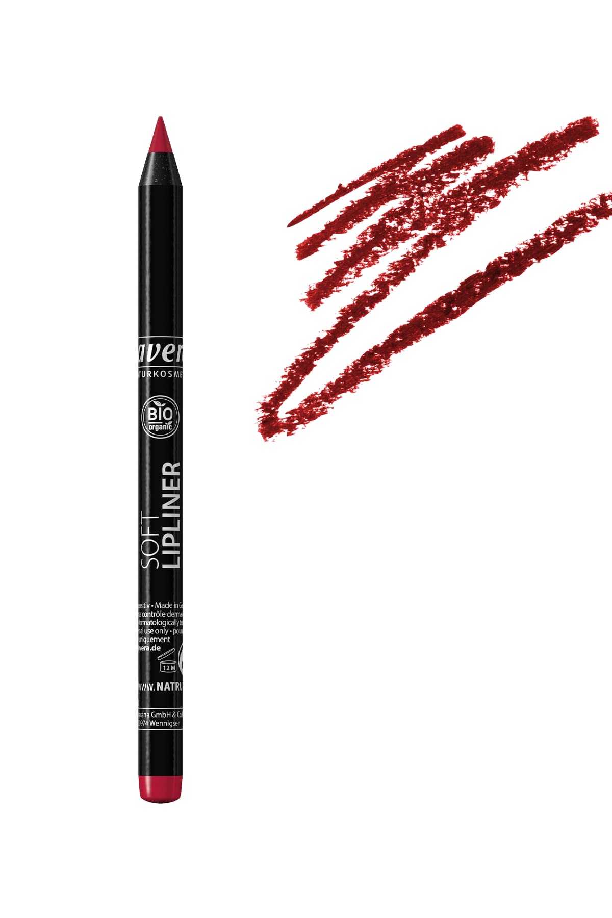 lavera Soft Lipliner -Red 03- Smooth, creamy and long-lasting formula Natural cosmetics Make-up Organic plant ingredients 100% natural make-up (1.4 g)