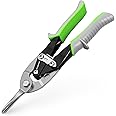 OTLOOMTBT 10 Inch Straight Cut Tin Snips for Cutting Metal Sheet, Easy to Use Well-Made Industrial-Grade Heavy-Duty Midwest Aviation Snips, Super Sharp and Labor Saving Tin Snip, Metal Shears