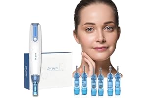 MODIX Dr. Pen Ultima A9 - Multi-Function Wireless Derma Beauty Pen - Skin Care Tool Kit - 0.25mm 12pins х2 + 0.25mm 36pins х2 + 0.25mm Round Nano x2