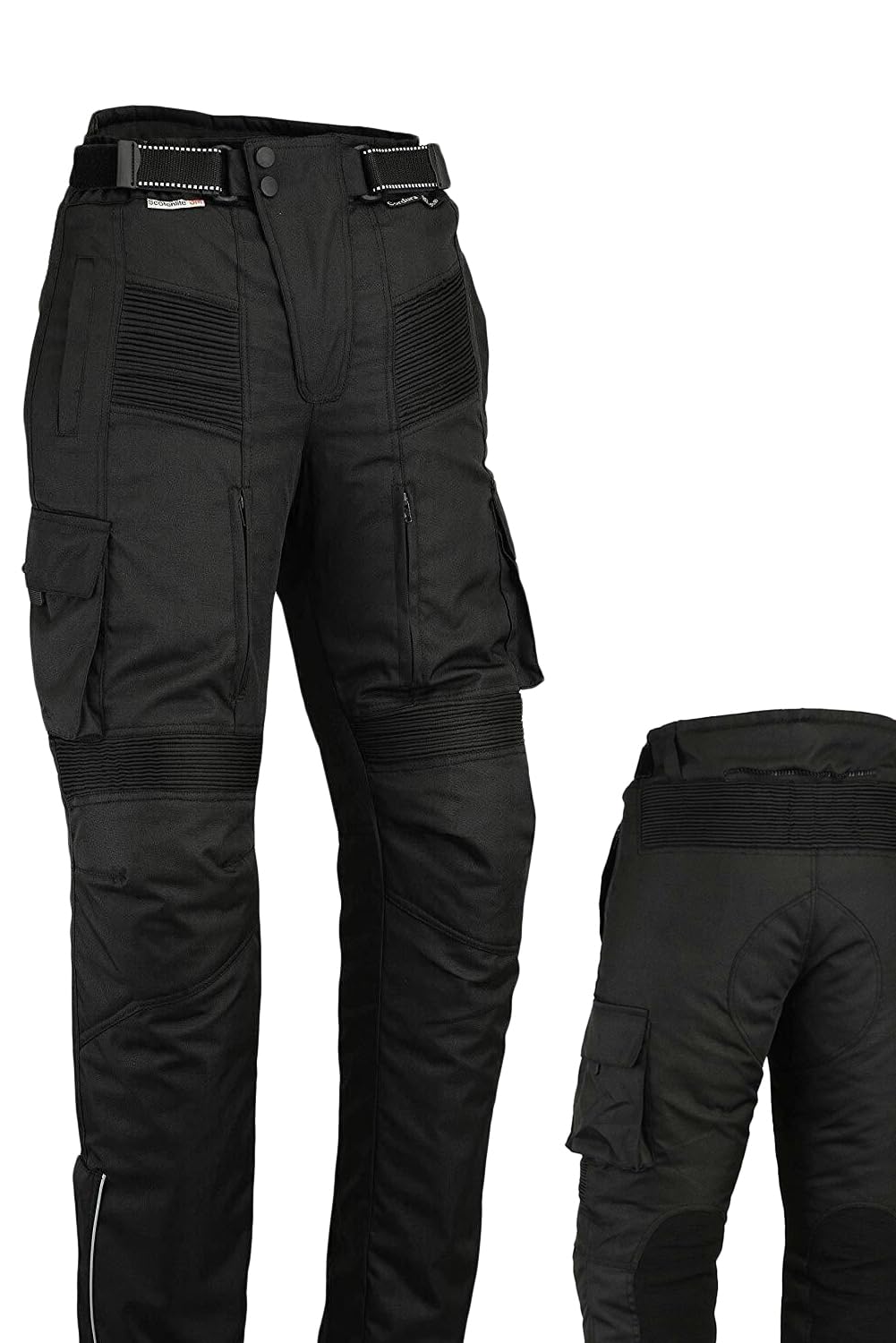 Bikers Gear Australia New Cargo Textile Cordura Waterproof Motorcycle Trousers with Removable Thermal Liner and CE 1621-1 Armour, Vented, UK 32L EU 42L MEDIUM