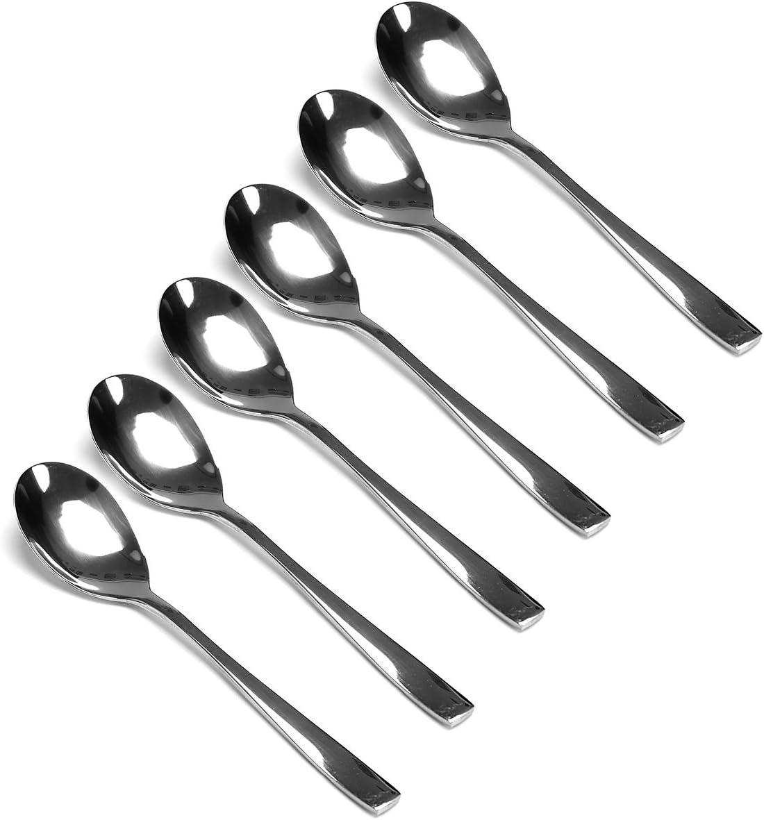 Stainless Steel Oval Table Dinner Spoons,Tea Spoons Pack of 6,15CM