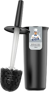 MR.SIGA Toilet Bowl Brush and Holder Black 1 Pack