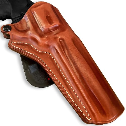 Premium Leather Paddle OWB Revolver Holster with Retention Strap, Fits Premium Leather Paddle OWB Revolver Holster with Retention Strap, Fits