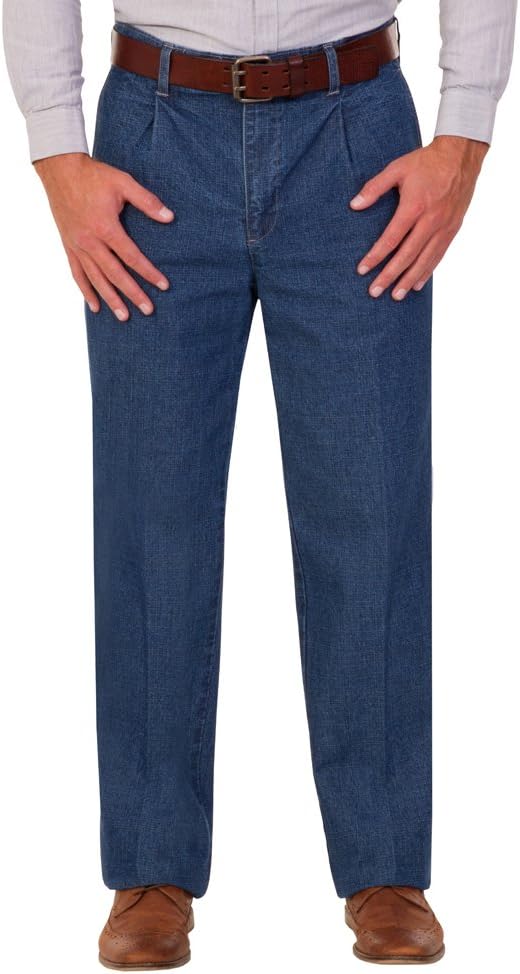 Alexanders of London Single Pleated Denim Chino