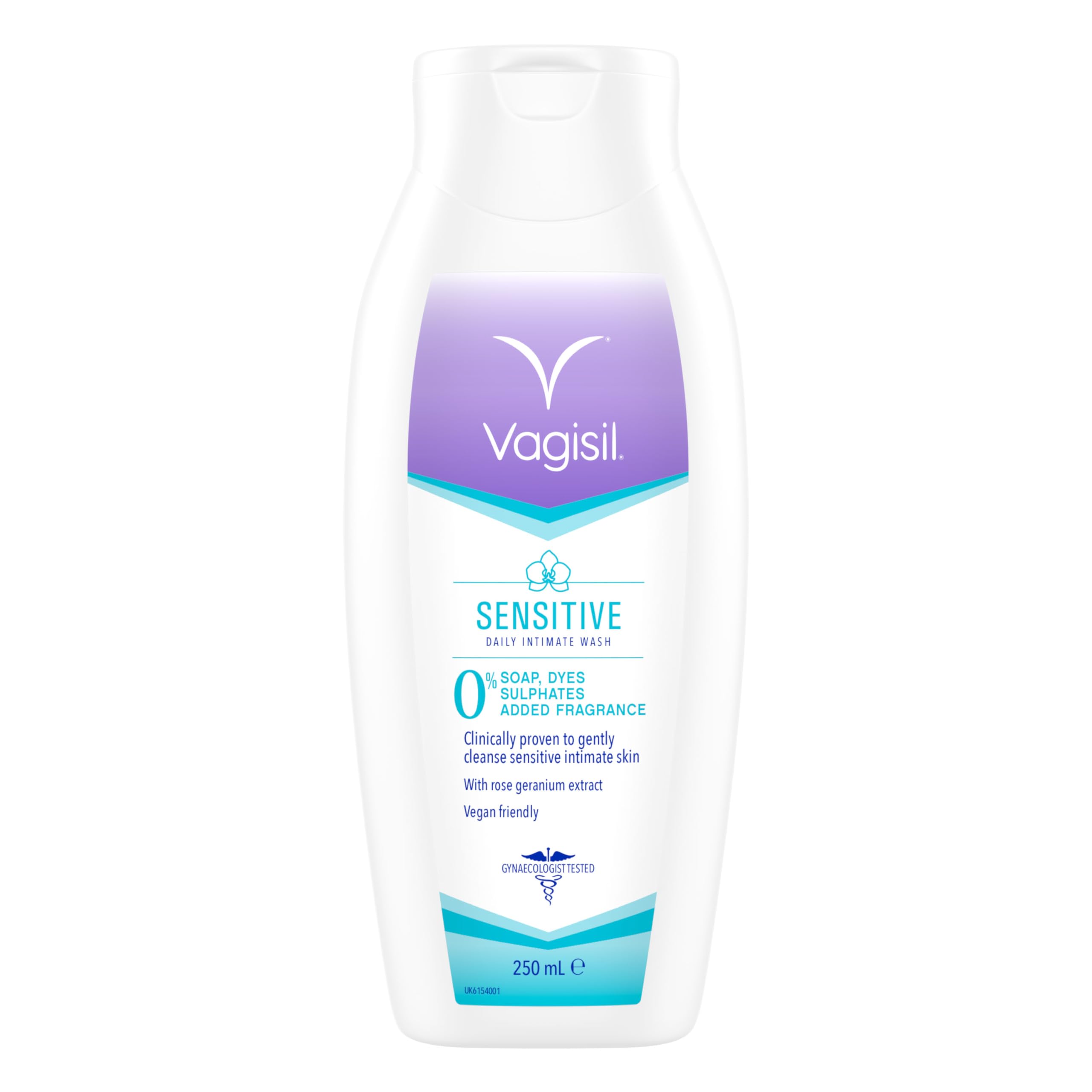 Vagisil Sensitive Intimate Wash for Women, Gently Cleanses Sensitive Skin, pH Balanced, Soap Free Dye Free & Fragrance Free, 250ml