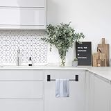 JS Towel Holder Self-Adhesive 40 cm Black Brushed Stainless Steel view 6