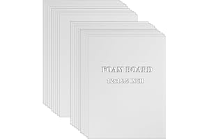 APOCHON 15 Pack White Foam Board, 12 x 16.5Inch Foam Core Baking Board Mat Board Center, 3/16Inch Thick Polystyrene Foam Sheet Perfect for Arts, Crafts, School Projects & Presentations
