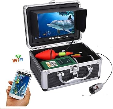 Amazon Wifiワイヤレス魚群探知機 最適ios Androidアプリの表示 ポータブル水中釣りカメラ 暗視カメラ 7インチモニター ケーブルに 30m Dmnsdd 魚群探知機