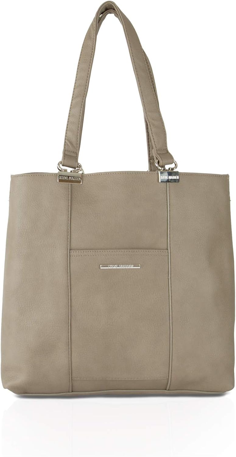 Amazon.com: Steve Madden Bmelena 3 Piece Set Shoulder Tote Handbag - Smoke